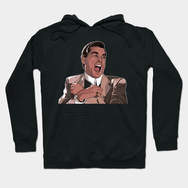 Ray Liotta Laughing Hoodie by Black Snow Comics